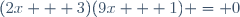 (2x + 3)(9x + 1) = 0