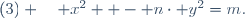 (3) \quad x^2  - n\cdot y^2=m.
