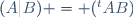 (A|B) = \tr(^tAB)