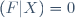 (F|X)=0