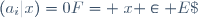 F= \{x \in E\; / \;\forall i \in [1,p]\;(a_i|x)=0\}