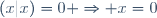 (x|x)=0 \Rightarrow x=0