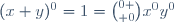 (x+y)^0=1={0 \choose 0}x^0y^0