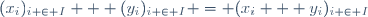 (x_i)_{i \in I} + (y_i)_{i \in I} = (x_i + y_i)_{i \in I}