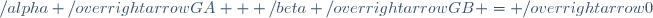 \alpha \overrightarrow{GA} + \beta \overrightarrow{GB} = \overrightarrow{0}