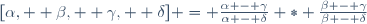 [\alpha,  \beta,  \gamma,  \delta] = \frac{\alpha - \gamma}{\alpha - \delta} * \frac{\beta - \gamma}{\beta - \delta}