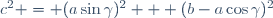 \,c^2 = (a\sin\gamma)^2 + (b-a\cos\gamma)^2