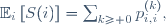 \ \mathbb{E}_{i}\left[S(i)\right]=\sum_{k\ge 0}p^{(k)}_{i,i},