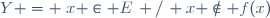 \ Y = \{x \in E\, /\, x \notin f(x)\}