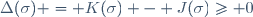 \Delta(\sigma) = K(\sigma) - J(\sigma)\geq 0