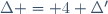 \Delta = 4 \Delta'\,