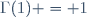 \Gamma(1) = 1