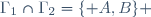 \Gamma_1\cap\Gamma_2=\lbrace A,B\rbrace