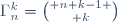 \Gamma_n^k={ n+k-1 \choose k}