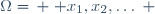 \Omega=\left \{ x_1,x_2,\dots\right \}