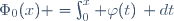 \Phi_0(x) =\int_0^x \varphi(t)\, dt