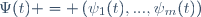 \Psi(t) = \left(\psi_1(t),...,\psi_m(t)\right)