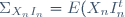 \Sigma_{X_nI_n}=E(X_nI_n^t)=E((X_n-{\widehat X}_n)I_n^t)=\Sigma_nG^t