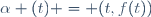 \alpha (t) = (t,f(t))\,