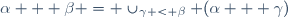 \alpha + \beta = \cup_{\gamma < \beta} (\alpha + \gamma)