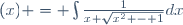 \arcsec(x) = \int\frac{1}{x \sqrt{x^{2} - 1}}dx