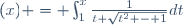 \arcsec(x) = \int_1^x\frac{1}{t \sqrt{t^{2} - 1}}dt