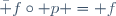 \bar f\circ p = f