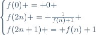 \begin{cases}
f(0) = 0 \\
f(2n) = \frac{1}{f(n)+1} \\
f(2n+1) = f(n)+1
\end{cases}