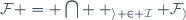 \cal{F} = \bigcap \displaystyle \limits_{i \in I} \cal{F}_i