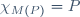 \chi_{M(P)}=P