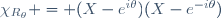 \chi_{R_\theta} = (X-e^{i\theta})(X-e^{-i\theta})