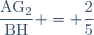 \dfrac{\text{AG}_2}{\text{BH}} = \dfrac{2}{5}