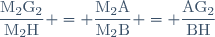 \dfrac{\text{M}_2\text{G}_2}{\text{M}_2\text{H}} = \dfrac{\text{M}_2\text{A}}{\text{M}_2\text{B}} = \dfrac{\text{AG}_2}{\text{BH}}