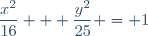 \dfrac{x^2}{16} + \dfrac{y^2}{25} = 1