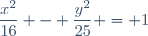 \dfrac{x^2}{16} - \dfrac{y^2}{25} = 1