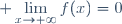 \displaystyle \lim_{x\to+\infty}f(x)=0