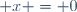 \displaystyle x = 0