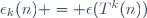 \epsilon_k(n) = \epsilon(T^k(n))