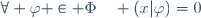 \{x\in E\;/\;\forall \varphi \in \Phi\quad (x|\varphi)=0\}