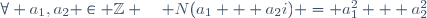 \forall a_1,a_2 \in \mathbb{Z} \quad N(a_1 + a_2i) = a_1^2 + a_2^2\,