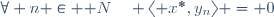 \forall n \in \mathbb N\quad \langle x^*,y_n\rangle = 0