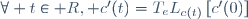 \forall t\in R, c'(t)=T_eL_{c(t)}\left[c'(0)\right]