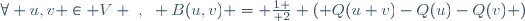 \forall u,v \in V ~,~ B(u,v) = {1 \over 2} \left( Q(u+v)-Q(u)-Q(v) \right)