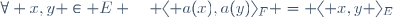 \forall x,y \in E \quad \langle a(x),a(y)\rangle_F = \langle x,y \rangle_E