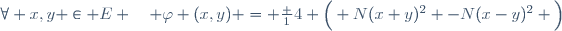 \forall x,y \in E \quad \varphi (x,y) = \frac 14 \Big( N(x+y)^2 -N(x-y)^2 \Big)