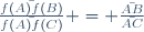 \frac{\bar{f(A)f(B)}}{\bar{f(A)f(C)}} = \frac{\bar{AB}}{\bar{AC}}