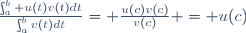 \frac{\int_a^b u(t)v(t)dt}{\int_a^bv(t)dt}= \frac{u(c)v(c)}{v(c)} = u(c)