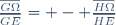 \frac{\overline{G\Omega}}{\overline{GE}}= - \frac{\overline{H\Omega}}{\overline{HE}}