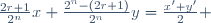 \frac{2r+1}{2^n}x+\frac{2^n-(2r+1)}{2^n}y=\frac{x'+y'}{2} 