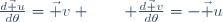 \frac{d\vec u}{d\theta}=\vec v \qquad \frac{d\vec v}{d\theta}=-\vec u